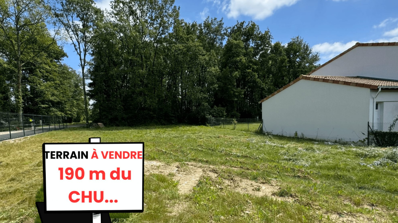 Terrain constructible de 820m2 à Mignaloux-Beauvoir